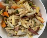 お一人様野菜たっぷりビビンバウインナー丼作り方17写真