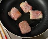 豚肉とキムチとチーズのライスペーパー焼き作り方8写真