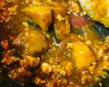 あまったカレーの鶏肉キーマ風カレーライス作り方1写真