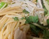 簡単　和風豚肉とレタスえのきのパスタ作り方20写真