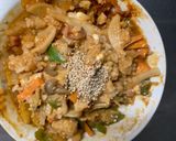 お一人様野菜たっぷり簡単タコス味白菜炒飯作り方20写真