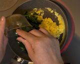 ほうれん草たまご炒め　お弁当おかず作り方8写真
