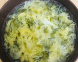 簡単美味しいアオサのかき玉汁★お吸い物作り方5写真