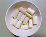 簡単おつまみ！厚揚げと長ネギの焼き鳥風作り方2写真