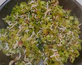常備菜！かぶの葉しらす炒め作り方3写真