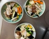 肉無チクワ赤味噌天津飯風親子丼味野炒め作り方11写真