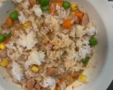 レンジ簡単洋風甘辛キムチオムライス弁当作り方7写真