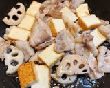 豚ばら肉と厚揚げの味噌ポン酢炒め作り方8写真