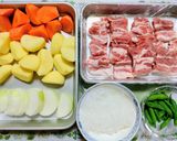 今夜のおかず夕飯！豚バラ肉の肉じゃが和食主菜作り方1写真