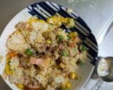 レンジ簡単中華風梅ウスター照味炒飯弁当作り方12写真
