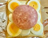 飴パリ！厚切りハムとクリームチーズの琥珀トースト作り方3写真