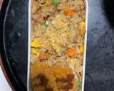 レンジ簡単クリーミー中華丼味炒飯弁当作り方15写真