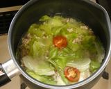 レタスとひき肉の中華スープ作り方3写真
