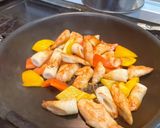 鶏ささみとちくわの炒め★おろしポン酢がけ作り方7写真