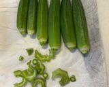 きゅうりとオクラの梅和え作り方1写真