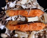 秋鮭のバター醤油焼き💫きのこソース作り方5写真