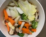 お一人様オイ味噌味根菜たっぷり野菜炒め作り方14写真