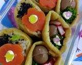 ★お花見★花稲荷&おかず稲荷★作り方4写真