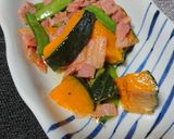 カボチャとベーコンの塩バター炒め作り方8写真