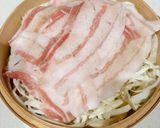 簡単！豚バラ×キャベツの蒸籠蒸し作り方2写真