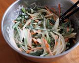 【ニラたっぷり！野菜チヂミ】簡単☆カリッと美味！作り方3写真