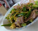 ピーマンと、卵と、炒め塩昆布和え作り方3写真