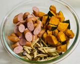 ワンボールレンジ、かぼちゃのケチャップ煮作り方1写真