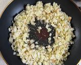 フライパンで簡単⭐︎米粉のもんじゃ焼き作り方4写真