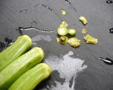 簡単！蒸し大豆とオクラの柚子胡椒和え作り方1写真