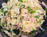 肉野菜たっぷり!白だしスープパスタ作り方2写真