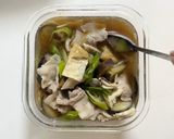 旨味凝縮!ナスと豚バラのレンジつけうどん作り方14写真
