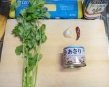 アサリの水煮缶とパクチーのパスタ作り方1写真