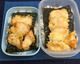 昔ながらの鶏天海苔弁当🍱作り方4写真