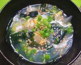【再生スープ】🐣飲んだ後のワカメ卵汁！夜食にも🌙作り方4写真