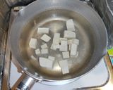 豆腐蟹かましめじの中華かき玉スープ作り方1写真