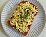 朝食ランチ♡ハム＆コーンピザトースト作り方3写真