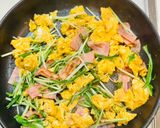旨甘☆水菜と卵の炒め物作り方5写真