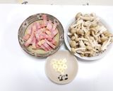 ベーコンとしめじのジェノベーゼ作り方1写真
