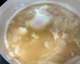 キャベツと大根の落とし卵入り味噌汁作り方4写真