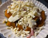 ねっとりほっくりカボチャのチーズハム焼き作り方3写真