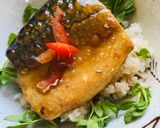 市販惣菜●鯖の甘煮丼作り方1写真