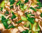 絹豆腐とひき肉、青梗菜とブナピーの中華うま煮作り方12写真