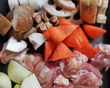 圧力鍋でヘルシー鶏肉と根菜のほっこり煮物作り方1写真