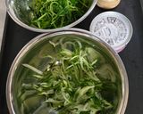 豆苗とツナのゴマドレ和え作り方1写真