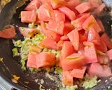 簡単ランチに✨️トマトと卵のふわとろ中華丼作り方6写真