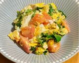 セロリの葉とトマトの塩玉子炒め作り方7写真