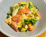 セロリの葉とトマトの塩玉子炒め作り方7写真