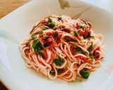 スベリヒユのトマトパスタ　雑穀麺作り方4写真