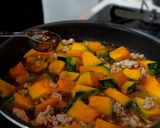 かぼちゃとひき肉の生姜煮こみ作り方10写真