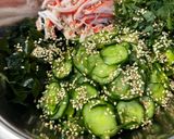 きゅうりと大葉とカニかまの酢の物♪作り方3写真